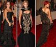 El negro, aunque elegante, no fue un color muy acertado para todos los vestidos