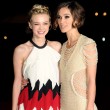 Carey Mulligan junto Keira Knightley en la presentación de su nueva película.